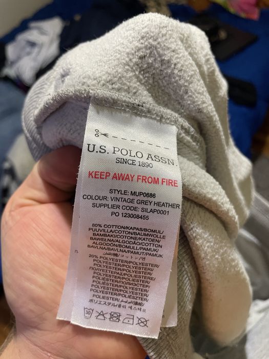 Pantaloni trening U.S. Polo Assn. gri melanj mărimea L