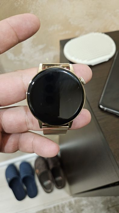 Часовник HUAWEI WATCH GT3 Gold Stainless Case White Leather Strap 42MM