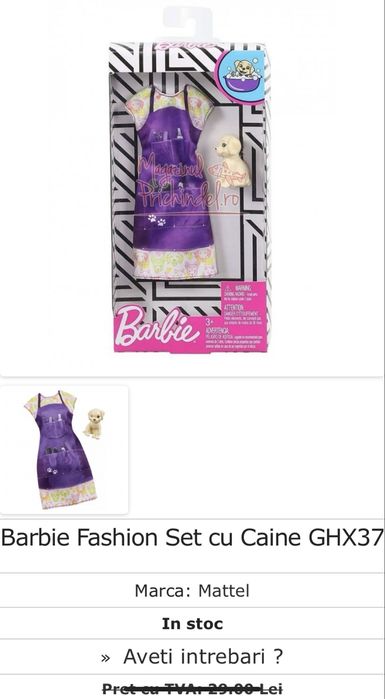 Vând păpușă Barbie asistentă + accesorii