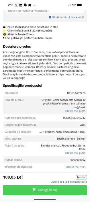 Cutit robot bucatarie sau blender Bosch Siemens