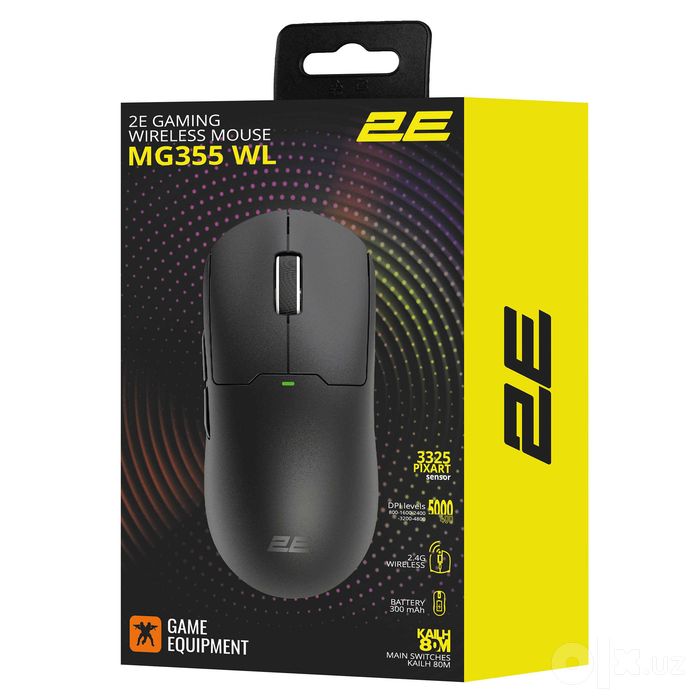 }Мышь беспроводная 2E GAMING MG355 WL, чёрный / 2E-MG355UBK-WL