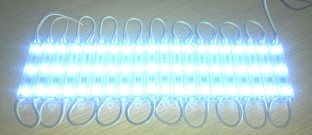 LED модул, бял водоустойчив, ЛЕД диодни модули цветни бели и RGB, 12V