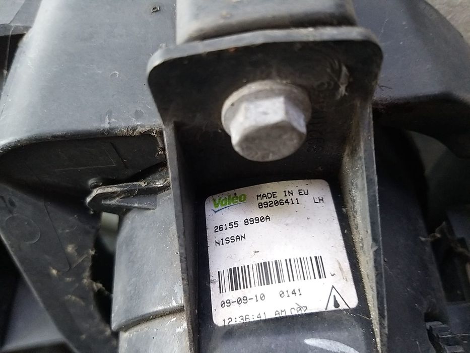 Proiector ceata stanga nissan qashqai j10 facelift 89206411lh