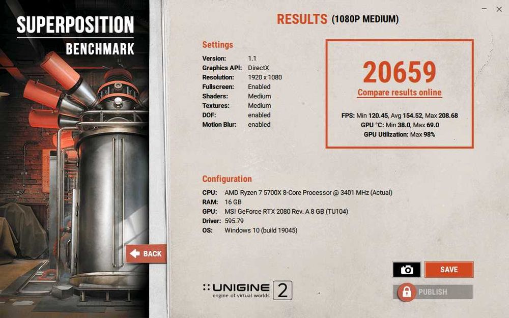 Sistem PC Gaming Calculator AMD Ryzen 5700X 16GB RTX 2080 8GB SSD