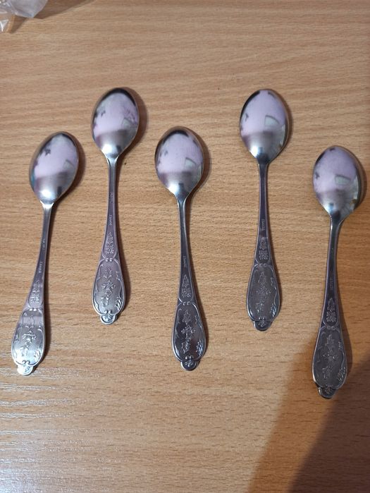 Посребрени лъжички - 5 броя за 15 лв