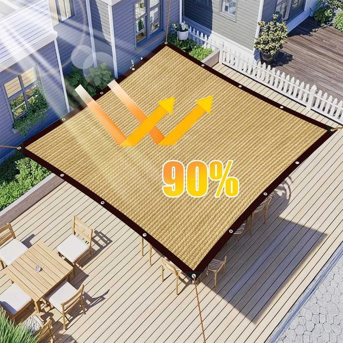 Plasă de umbrire pentru grădină cu inele de fixare 4x5m