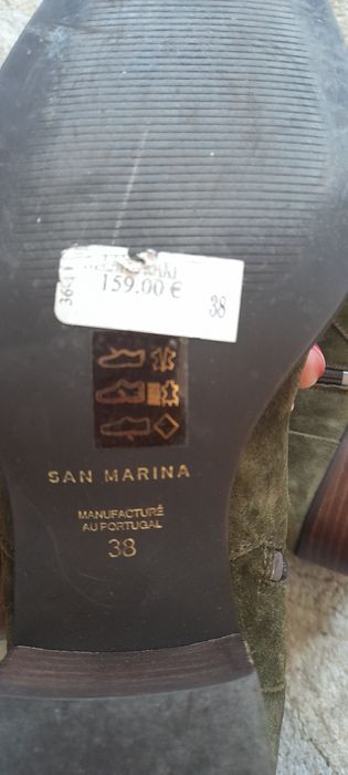 Cizme piele intoarsa lungi kaki