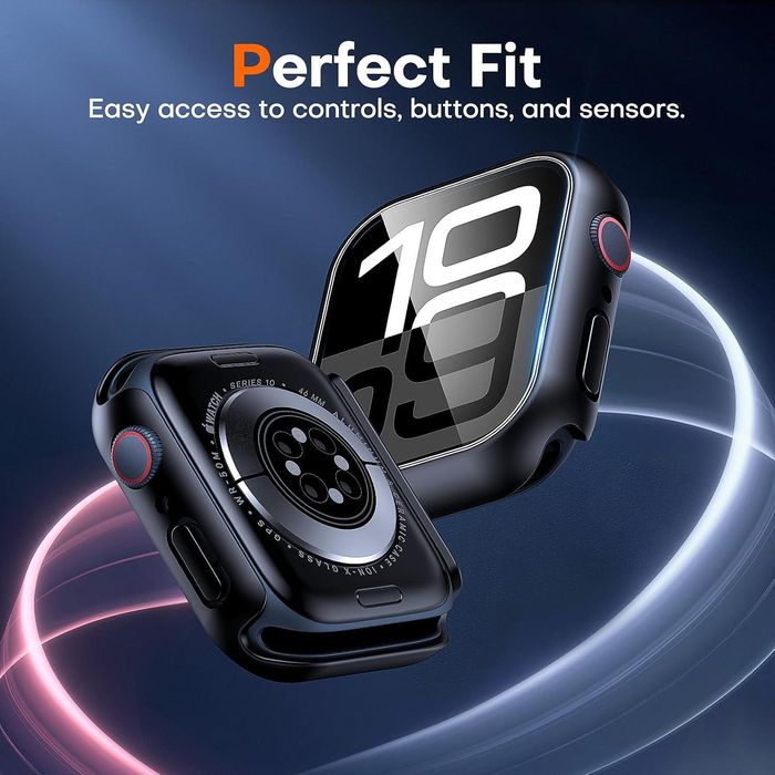 Кейс + Стъклен протектор за Apple Watch series 10 - 42mm и 46mm