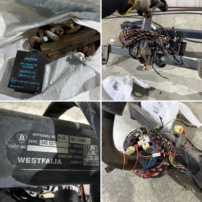 ОТЛИЧЕН Теглич С Букса, Окабеляване И Модул за *KIA CEED/PRO CEED/CEED SW 2006г-2012г* И за *VW TIGUAN 2007г-2016г / AUDI Q3 2011г-2018г*