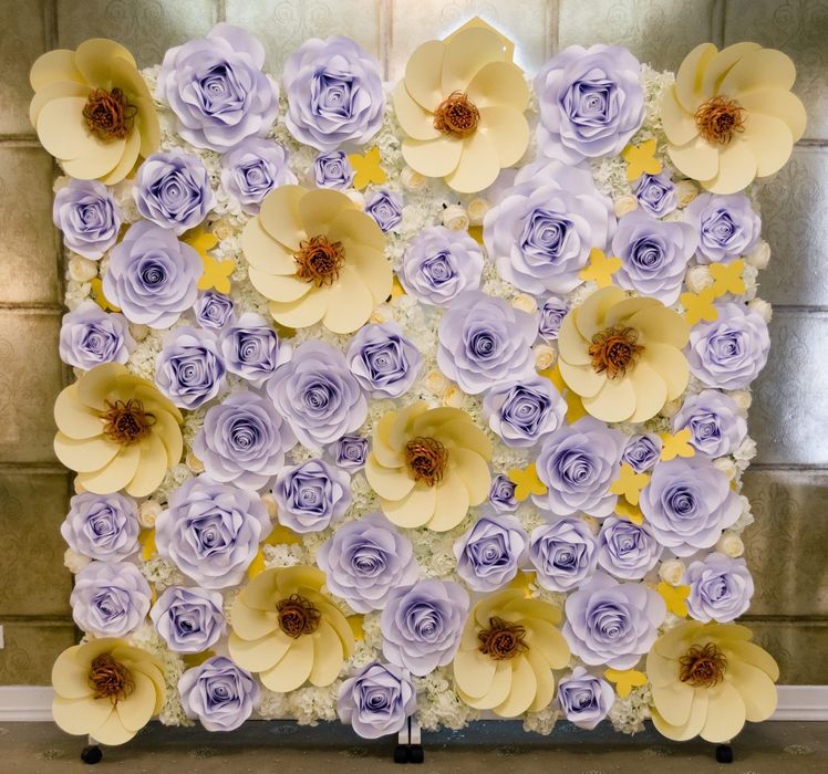 Flori hartie handmade pt panou decor eveniment nunta photocorner