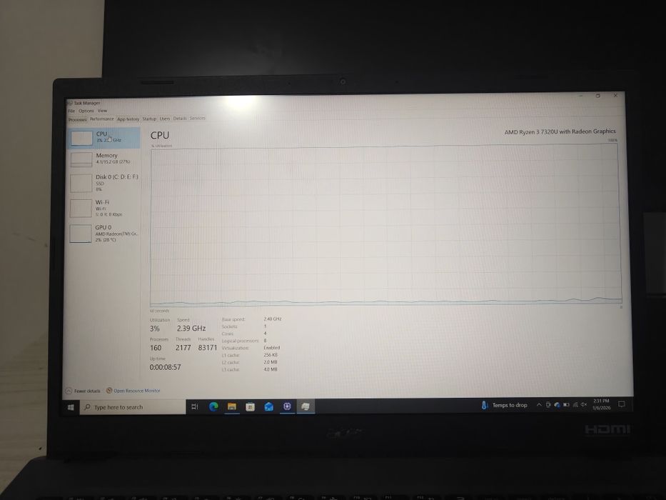 Laptop Acer Extensa 15 EX215-24 cu garanție