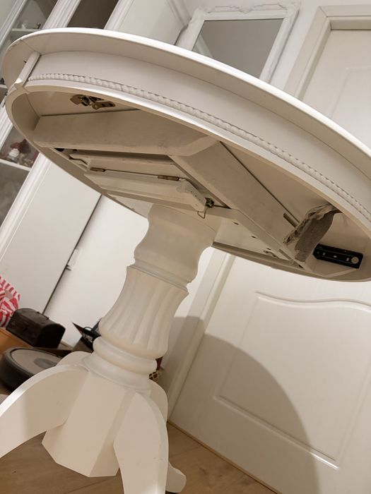 Masa living extensibila alba