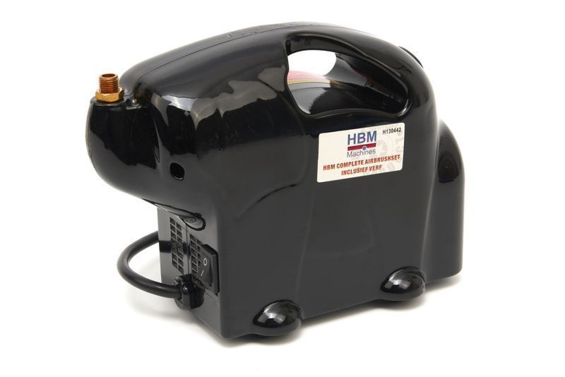 Пълен комплект аерограф airbrush, компресорен пистолет и боя