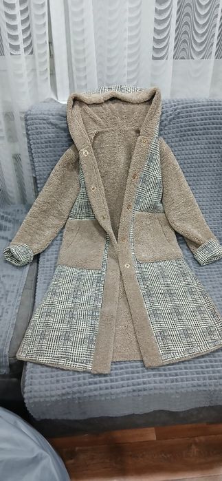 Женское зимнее пальто двусторонее