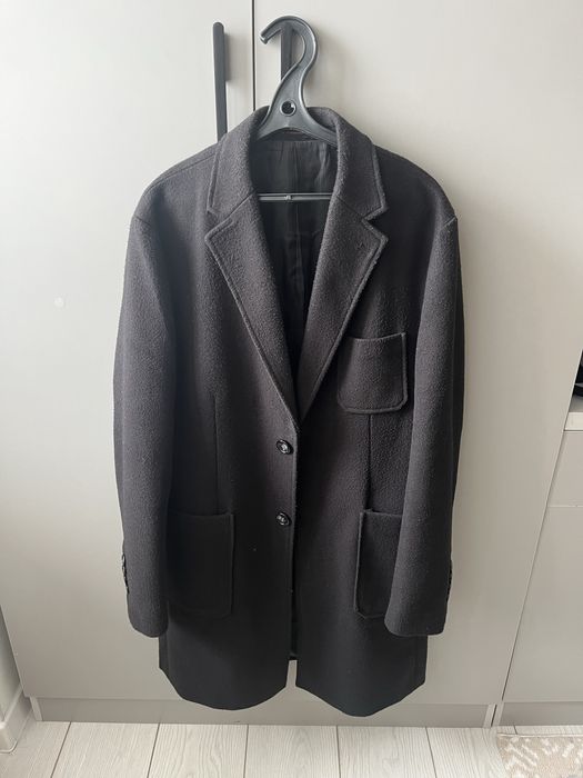 Черное пальто мужское