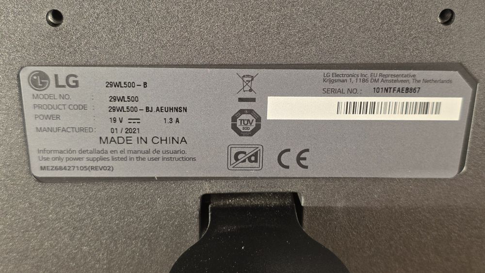 Monitor Ultra Wide LG  29wl500