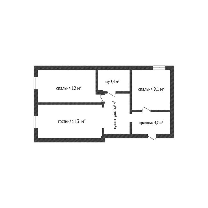 3- комнатная квартира, Район Емшан