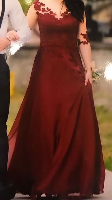 Официална рокля бордо