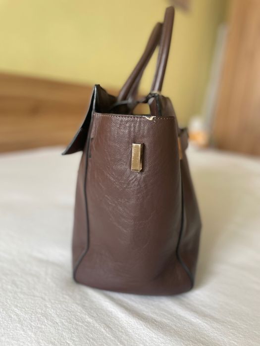 Дамска чанта Coccinelle естествена кожа, голяма, събира формат А4