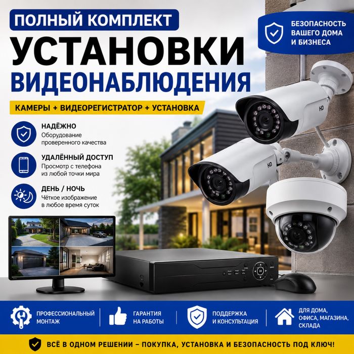 Полный комплект для видеонаблюдения