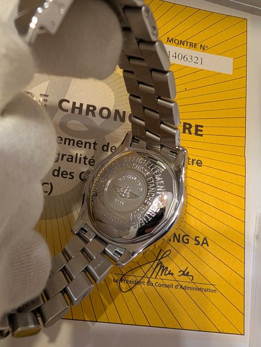 Промо! Breitling SuperOcean 42mm A17364 Black diver часовник