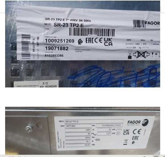 Uscator de rufe profesional FAGOR 23kg