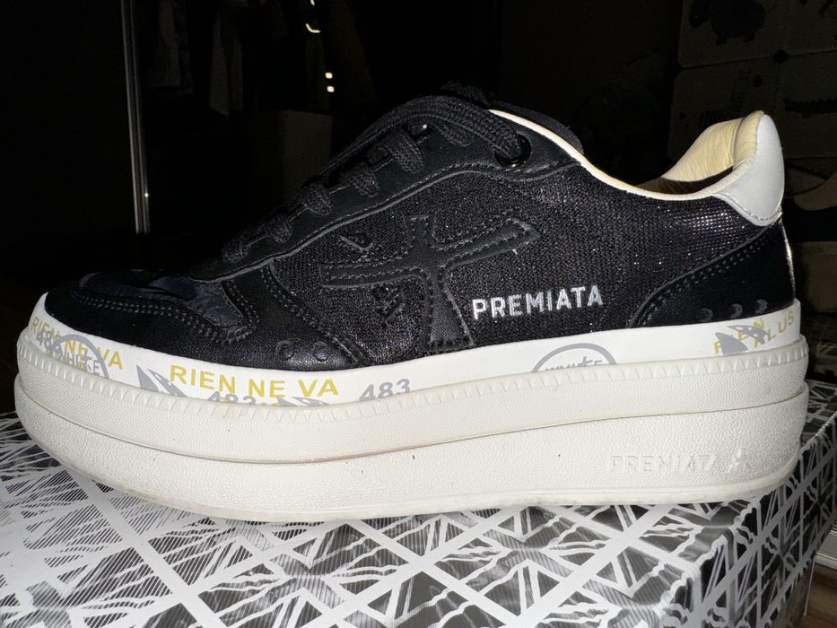 Sneakers femei Premiata micol negri din piele nr.36