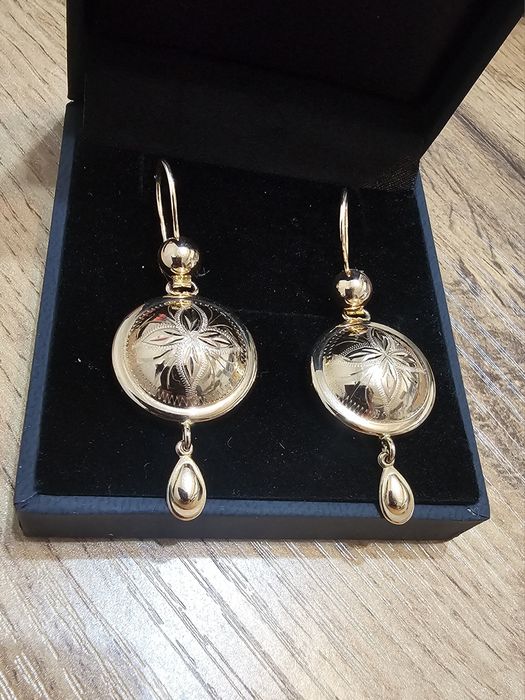 Серьги-самовары, 585 проба, Казахстан