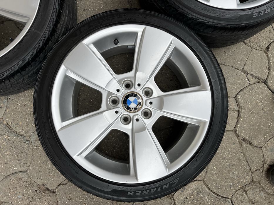 Jante aliaj 5x120mm, anvelope vara 225/40 R18, BMW E46 E90 E91 E81 E87