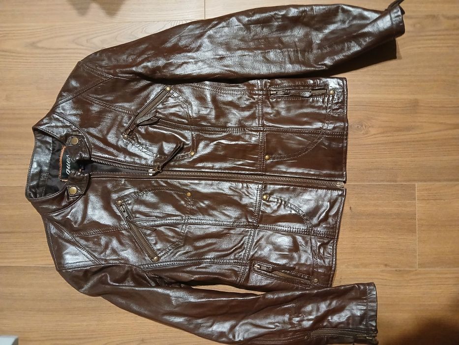 Черно дамско фино кожено яке