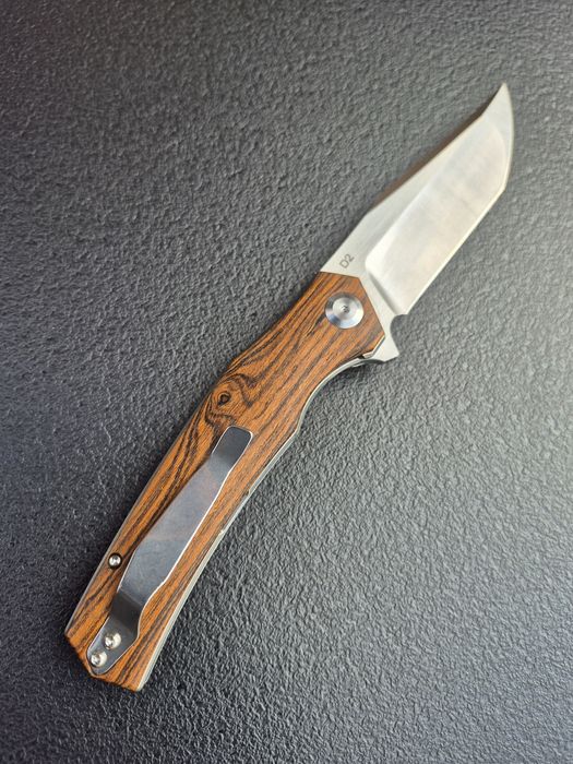 Сгъваем нож SHIROGOROV,стомана D2 с дървена дръжка,SH201