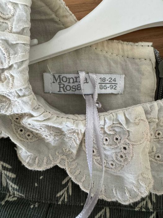 Rochita de catifea Monna Rosa 86/92 cm - 18/24 luni