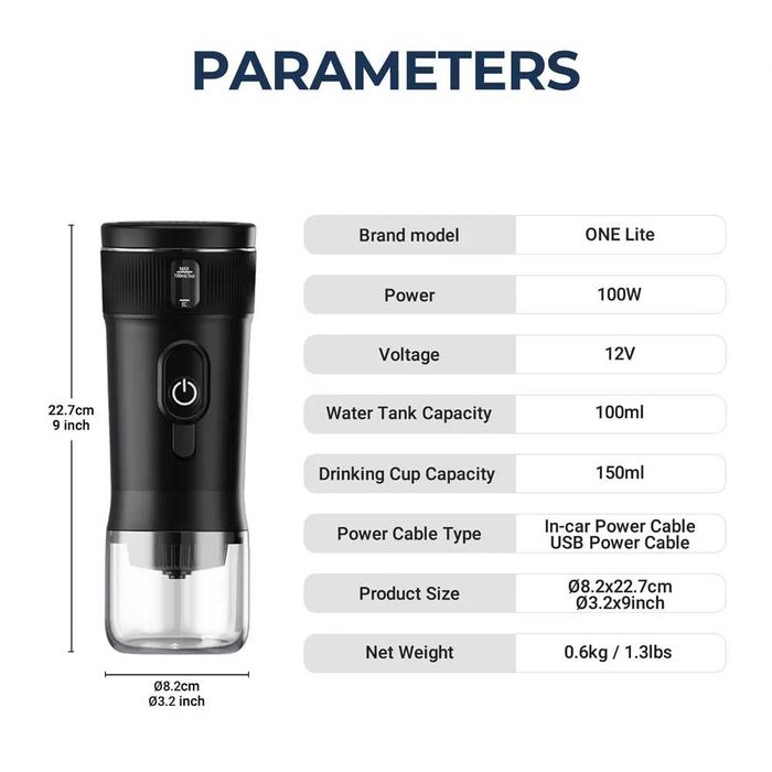 Портативна кафе машина  MIUI One Lite//12V