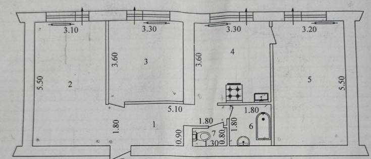 Слонима 4/3/4 кирпич малосемейка 72 м2 чистая, не торец сзади Ин базар