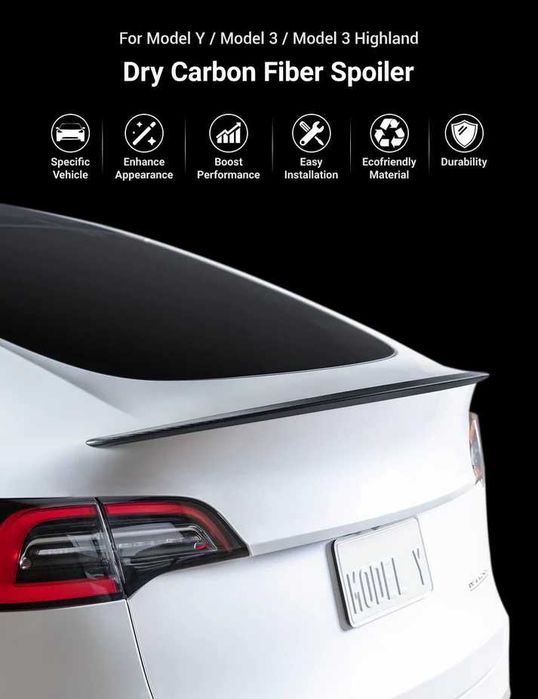 Спойлер за Tesla Model 3 – истински карбон