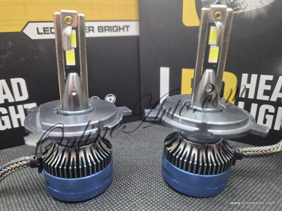 H4 Диодни крушки с подобрен фокус, LED крушки за автомобил 120W