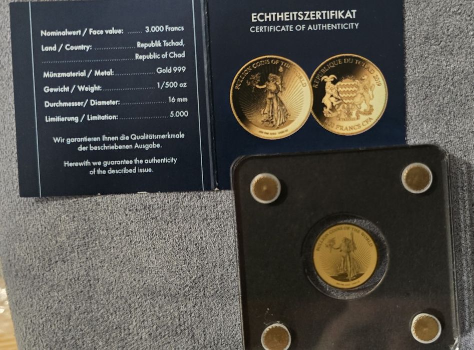 Liberty – Златна монета 999 (1/500 oz)