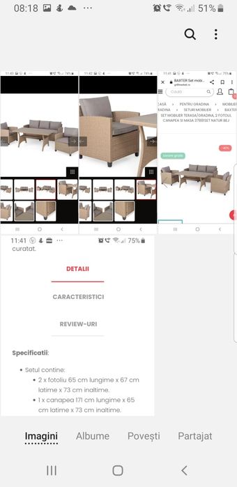 Mobilier terasa  gradina