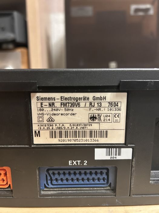 Video Recorder SVHS S-VHS Siemens FM739V6