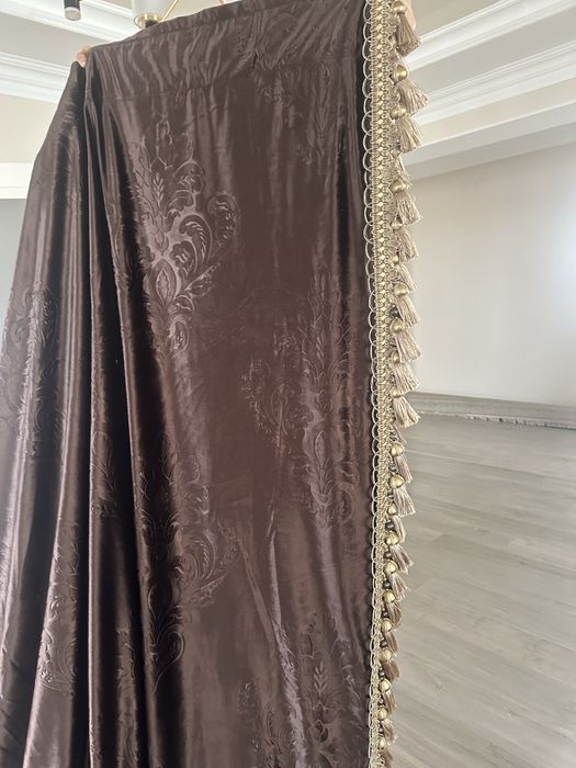 Шторы бархат шикарные с бахрамой