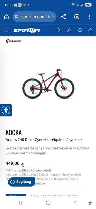 Bicicleta copii 24 Cube Access 7-10 ani