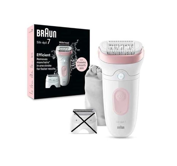 Braun Silk-épil 7 епилатор/епилатор за жени за дълготрайно обезкосмяване, 7-030, бял