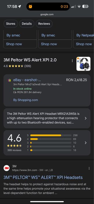 Casti protectie 3M Peltor Ws Alert Xpi bluetooth