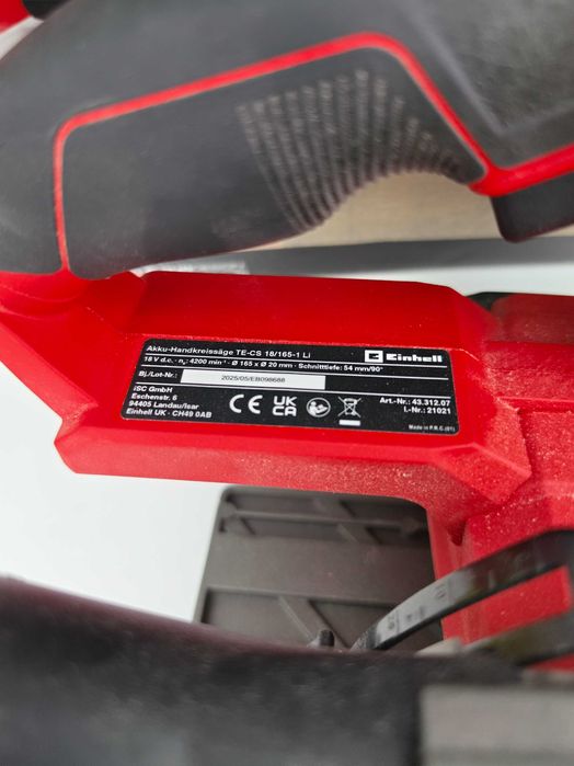 Fierastrau circular pe acumulator Einhell TE-CS 18/165-1 Li-Solo Power DEFECT