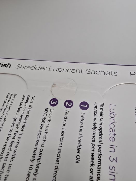 plicuri cu lubrifiant pentru distrugătoare de documente