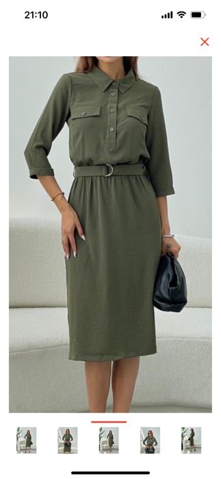 Повседневное платье SofiCo хаки