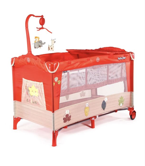 Мягкий манеж красный