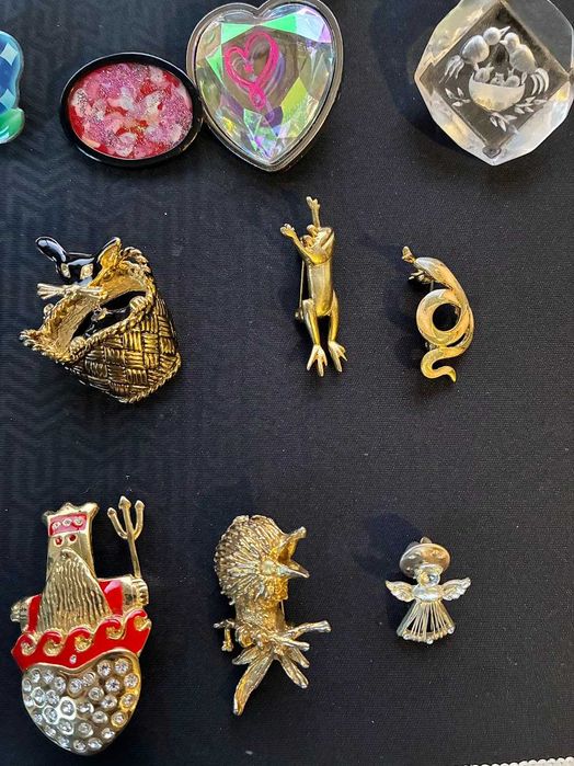 Голям лот от 13 броя брошки
