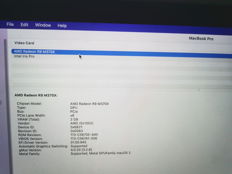 Macbook Pro (Retina, 15 inch, Mid 2015) 16GB RAM 512GB SSD