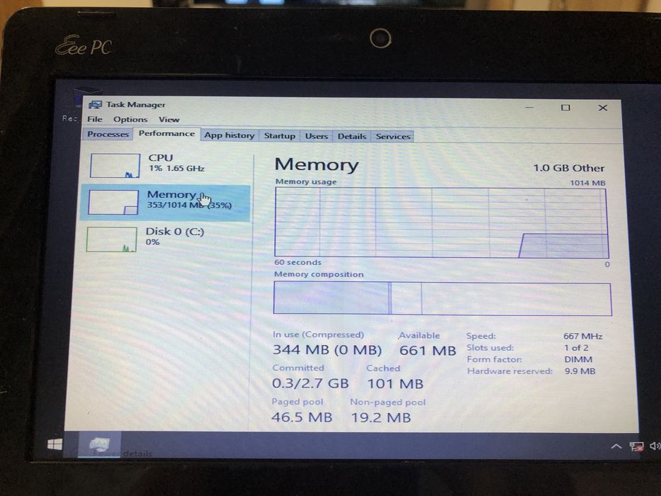Laptop asus eee pc